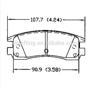 D698 12510016 pour BUICK Acura CADILLAC CHEVROLET DODGE MITSUBISHI PONTIAC Plaquette de frein Icer